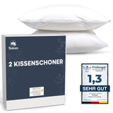 1 x RAW Customer Returns Pillow protector 65x65 - Set of 2 waterproof pillowcases with zipper - Oeko-Tex certified - Twinzen technology pillow protector cover 65x65 cm white - RRP €18.99