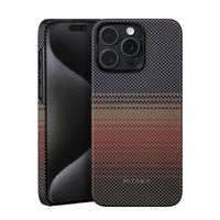 1 x RAW Customer Returns pitaka Case for iPhone 15 Pro Max Compatible with Magsafe Ultra Thin Mobile Phone Case Lightweight Protective Case Made of Aramid Fiber with Camera Protection and Fusion Weaving MagEZ Case 5 Sunset - RRP €80.66