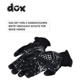 1 x RAW Customer Returns DDOXX Animal Grooming Gloves - Set of 2 Pet Grooming Gloves - Gloves for Hair Removal on Cats, Dogs and Horses - Gloves for Detangling, Bathing and Massaging - Black - RRP €9.6