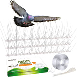 1 x RAW Customer Returns NedeTec Pack of 3 Meters of Stainless Steel Anti-Pigeon Spikes, with Double-Sided Adhesive Tape, Effective Bird Repellent, 12 25cm Pigeon Repellent Strips for Balcony, Terrace, Windows... - RRP €28.82