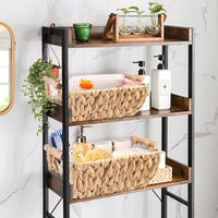 1 x RAW Customer Returns OUTBROS Storage Basket Shelf Basket Made of Water Hyacinth, Woven Baskets for Organization with Wooden Handle, Set of 2 Decorative Organization Box for Countertop, Toilet Paper Basket for Toilet - RRP €30.24