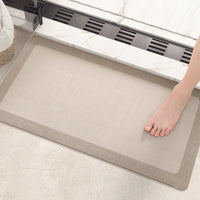 1 x RAW Customer Returns Color G Bath Mat Non-Slip Washable 43 x 80 cm, Bathroom Rug Absorbent, Diatomaceous Earth Bath Mat Water Absorbent, Quick-drying Bath Mat for Shower, Bathtub and Toilet, Beige - RRP €25.99