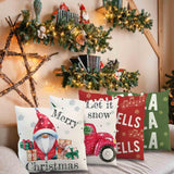 4 x Brand New AIBIIN Christmas Cushion Covers 45x45cm Santa Claus Merry Xmas Tree Cushion Covers Soft Cushion Cover Sofa Decoration with Invisible Zipper Pack of 4 - RRP €81.6