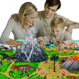 1 x RAW Customer Returns BERHICHAD Snowy Volcano Model Decorative Play Mat Dinosaur Volcano Toy Accessories - RRP €31.86