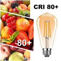 1 x RAW Customer Returns ProCrus 4W LED Dimmable Vintage Edison Light Bulb, E27 ST64 LED Light Bulbs, 350LM, 35W Incandescent Bulbs Equivalent, 2700K Warm White, Retro Antique Style, Amber Glow, 360 Beam Angle, Dimmable, Pack of 3 - RRP €18.4