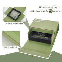 1 x Brand New WisePoint Small Jewelry Case, Foldable Travel Jewelry Box with Built-in Plastic Display Case, Multifunctional Jewelry Box for Necklaces, Earrings, Rings Green  - RRP €22.8