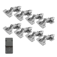 1 x RAW Customer Returns LOOTICH 110 degree center stop 35mm soft close hydraulic hinges hinge with damper concealed hinge for kitchen cabinet wardrobe cupboard door furniture 8 pieces - RRP €19.44