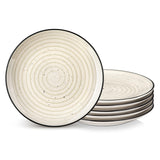 1 x RAW Customer Returns vancasso salad plates set of 6, candy dessert plates made of stoneware, suitable for microwaves and dishwashers - RRP €29.23