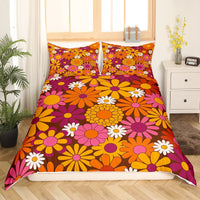 1 x RAW Customer Returns Homemissing 60S 70S Groovy Bedding 200x200cm Retro Hippie Flower Duvet Cover Vintage Boho Plant Floral Duvet Cover Botanical Blossom Colorful Duvet Cover - RRP €46.16