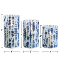 3 x Brand New Eywamage Clear Snowflake Glass Flameless Pillar Candles with Remote Control, Flickering LED Battery Christmas Candles 3 Pack - RRP €90.72