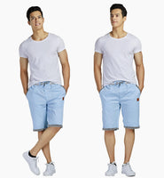 1 x RAW Customer Returns HCSS Shorts Men s Bermuda Shorts Men s Summer Chino Shorts Cotton Elastic with Drawstring Sky Blue-XXL  - RRP €33.71