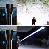 27 x Brand New MMXIANG Professional Powerful LED Flashlight, 300000 Lumen LED Flashlight, 7 Modes with COB Work Light, Zoomable, IP67 Waterproof Flashlight with Cases for Emergency Camp - RRP €667.98