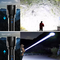 17 x Brand New MMXIANG Professional Powerful LED Flashlight, 300000 Lumen LED Flashlight, 7 Modes with COB Work Light, Zoomable, IP67 Waterproof Flashlight with Cases for Emergency Camp - RRP €420.58