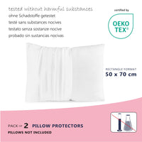 1 x RAW Customer Returns Twillie set of 2 waterproof pillowcases - for pillows 50 x 70 - Oeko Tex certified. - Made in Europe - Pillowcase Jersey Micro Breathable - Ultra thin and ultra soft - Zipper - RRP €19.73