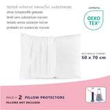 1 x RAW Customer Returns Twillie set of 2 waterproof pillowcases - for pillows 50 x 70 - Oeko Tex certified. - Made in Europe - Pillowcase Jersey Micro Breathable - Ultra thin and ultra soft - Zipper - RRP €19.73