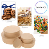 1 x RAW Customer Returns CLISPEED 5-pack of round cardboard boxes decorative boxes for gifts nesting boxes made of papier-m ch cookie containers for gifts cake boxes gift boxes 6x4x2 shipping boxes kraft paper - RRP €25.0