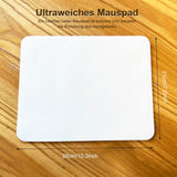 1 x RAW Customer Returns White Leather Mouse Pad, Litchi Pattern, Non-Slip Bottom, Smooth Surface, 10 x 8.2cm - RRP €20.4