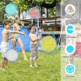 3 x Brand New Gohytal Reusable Water Balloon, 6 8 Pieces Silicone Balls, Sustainable Water Bombs, Self-Closing, Reusable Silicone Water Balloons, Outdoor Pool Splash Balls for Children, Summer Outdoor A  - RRP €57.6