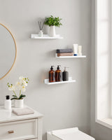 1 x RAW Customer Returns SONGMICS wall shelf, set of 3, floating shelf, 38 cm wide, shelf for photo frames and decorations, for living room, study, bathroom, kitchen, white LWS38WT - RRP €29.99