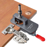 1 x RAW Customer Returns 35mm Hole Punch, Hinge Hole Drill Guide Locator Jig Tool for Door Cabinets DIY Carpentry - RRP €44.57