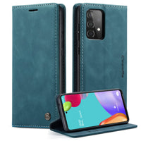 1 x Brand New Bigcousin Case Compatible with Samsung Galaxy A52S 5G A52, Flip Leather Edition, Magnetic Flip Case, Stand Function and Card Slots - Blue - RRP €19.2