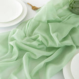 7 x RAW Customer Returns CHUQING Green Chiffon Table Runner Wedding Table Runner Tulle Table Runner Light Green 75cm x 3m - RRP €112.91