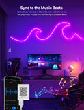 1 x RAW Customer Returns Mexllex Neon LED Strip 5m, IP67 Waterproof Neon LED Light Strip with App and Remote Control, DIY Function, Music Sync, Neon Fairy Lights for Indoor Outdoor Decoration - RRP €19.99