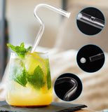 1 x Brand New Pack of 2 glass straws, reusable, anti-wrinkle straw, glass straws, straws against lip wrinkles, anti-wrinkle straws for cocktails, smoothies and juices - RRP €20.4