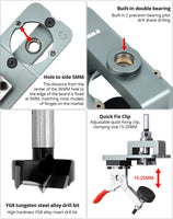 1 x RAW Customer Returns QWORK 35 mm hinge drilling template, door cabinet hinge jig, drilling template for cup hinges, for hinges on cabinet doors - RRP €33.26