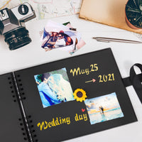 1 x RAW Customer Returns Vienrose Scrapbook Photo Album 10x15 to Paste and Write 80 Black Pages DIY Wedding Anniversary Baby Birthday Family Gifts 28.5x21cm - RRP €19.13