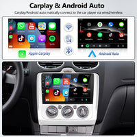 1 x RAW Customer Returns Android 13 Dual Din Car Radio for Ford Focus 2004-2011 with Carplay Android Auto, 9 Inch HD Touchscreen Radio Player with Bluetooth WiFi GPS FM EQ Mirror Link, Split Screen Rear View Camera - RRP €21.6