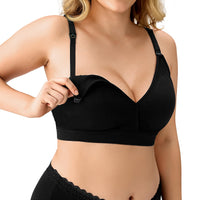 1 x RAW Customer Returns HBselect 2 Pcs Maternity Nursing Bra Seamless Nursing Bra with Additional Bra Extenders Breastfeeding and Sleep Without Wire for Women - RRP €19.15