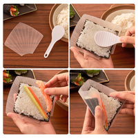 1 x RAW Customer Returns Koonafy Transparent Onigiri Mold Plastic Mould Set Onigiri Maker Sushi Triangle Rice Ball Former, DIY Onigiri Mold, Reusable Sushi Mold, for Nori Sheets Seaweed Sheets transparent  - RRP €20.4