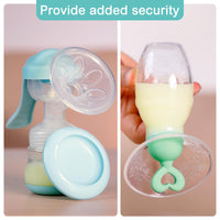 1 x Brand New BumbleBee manual breast pump set silicone milk collector 90 ml hand pump 150 ml , ideal as a milk collector, breast pump and baby bottle, incl. compatible teat, lid, plug and storage bag - RRP €25.2