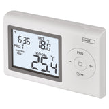 1 x RAW Customer Returns EMOS digital room thermostat, programmable wall thermostat for heating and cooling systems, thermostat room temperature controller with frost protection, wired for surface mounting 12 x 2.6 x 7.8 cm - RRP €40.06