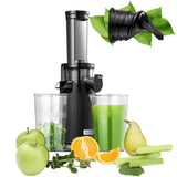 1 x RAW Customer Returns Juicer AOBOSI-Mini slow juicer with reverse masticating function-electric juicer with brush and 2 cups-multifunctional fruit press-electric fruit press black, 45MM  - RRP €59.99