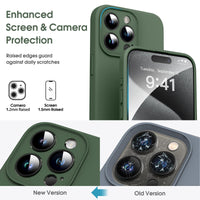 1 x RAW Customer Returns Supdeal Liquid Silicone Case for iPhone 15 Pro Max - Camera All-Round Protection Scratch-Resistant Integrated Soft Microfiber 4 Layer Full Protection Shockproof Gel Rubber Mobile Phone Case, 6.7 Inch, Green - RRP €16.12