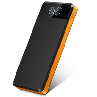 1 x RAW Customer Returns Power Bank 42800mAh, Fast Charging Powerbank with 3 Outputs and 3 Inputs, Portable Charger, 25W USB C PD Battery Pack with LED Display and Flashlight for Smartphones Black Orange  - RRP €32.45