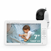 1 x RAW Customer Returns Babystar Babyphone with Camera 7 Inch 1080P HD Video Babyphon, Infrared Night Vision, Two-way Audio Module and VOX, Temperature, Up to 22 Hours Battery Life, 2024 Improves - RRP €119.99