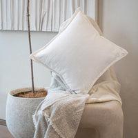 1 x RAW Customer Returns DASOIN Set of 2 Decorative Boho Cotton Pillowcases for Living Room Sofa 50 x 50 cm White - RRP €24.99