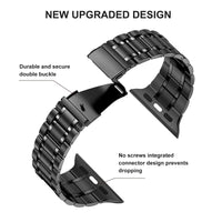 1 x RAW Customer Returns SUPLINK Metal Stainless Steel Strap - Compatible with Apple Watch Bands 42mm, 44mm, 45mm, for iWatch Series 8,7, 6, 5, 4, 3, 2, 1, SE, Black - RRP €18.12