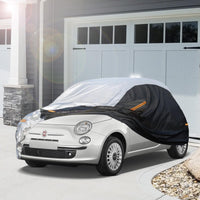 1 x RAW Customer Returns Car cover waterproof suitable for VW Up Smart Forfour FIAT Panda 500 500C 500E Abarth 500, breathable full car cover for rain sun dust protection car tarpaulin cover - RRP €60.49