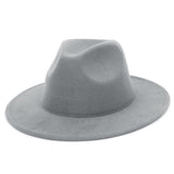 1 x RAW Customer Returns EOZY Felt Hat Men s Fedora Hat Wide Brim Panama Hat Autumn Winter Outdoor Hat M Khaki - RRP €21.17