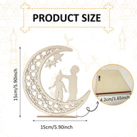 41 x Brand New YumSur Eid Mubarak Wooden Ornament Ramadan Ornament Moon Ramadan Mubarak Eid Decorations Table Decoration Ornaments for Home Party Supplies - RRP €1230.0