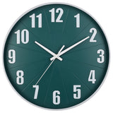 1 x RAW Customer Returns HZDHCLH Radio Clock 30 cm Large Dial Wall Clock Silent, Suitable for School, Home, Wall Decoration Dark Green  - RRP €29.23