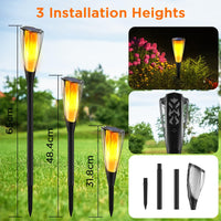 1 x RAW Customer Returns Ainostone Solar Torches for Outdoor Flickering Pack of 4 Solar Lamps 800mAh Solar Lights with Realistic Flame Effect 15H Working Time Garden Torches IP65 Winterproof for Garden Patio New Year Decoration - RRP €30.24