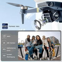 1 x RAW Customer Returns Durable Brushless Motor Drone with 84mins Super Long Flight Time, Drone with 2K HD Camera for Beginners, CHUBORY A77 WiFi FPV Quadcopter, Follow Me, Auto Hover, 3 Batteries, Carrying Case - RRP €99.99