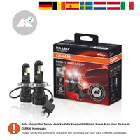 1 x RAW Customer Returns OSRAM NIGHT Breaker H4-LED up to 230 percent more brightness, legal low and high beam with road approval in Germany and Austria, black - RRP €120.0