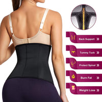 1 x RAW Customer Returns KUMAYES Women s Slimming Shaping Waist Tightening Corset Shaping Underwear Postpartum Waist Trainer Shapewear Black, L  - RRP €21.73