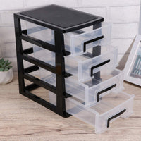 1 x RAW Customer Returns CLISPEED Four-layer Desk Organizer Storage Cabinet Plastic Drawer Cabinet Multifunctional Storage Rack Storage Container Furniture for Office Bedroom Bathroom - RRP €29.99